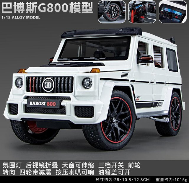 Linyi toy car Mercedes Benz Bbs G800, Legierungsmodell, 1:18, mit Sound & Licht, ab 14 Jahre - Bild 1