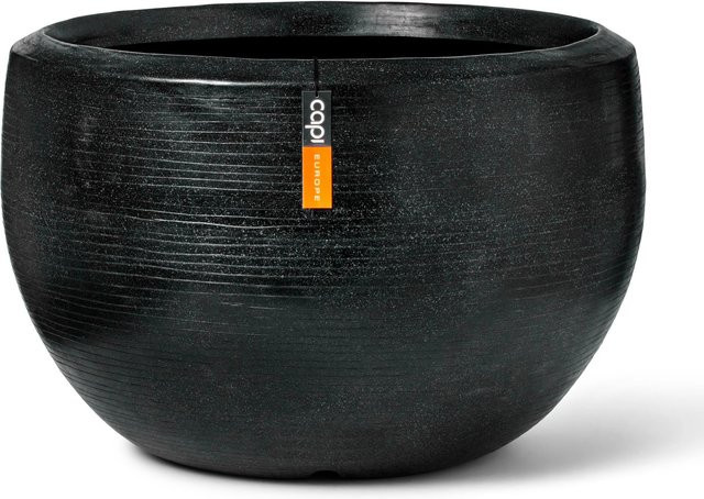 Capi Pflanzgefäß Kugel Granite Blumentopf Schwarz Durchmesser: 67 cm, Höhe: 45 cm - Bild 1