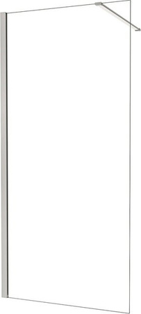 AICA Walk In Duschwand aus ESG Glas mit Nano Beschichtung, Farbe Transparent, B: 100 cm, H: 200 cm