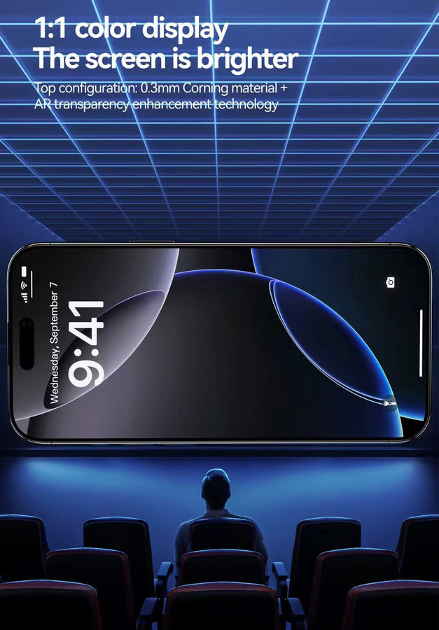 Gorilla Displayschutz aus gehärtetem Glas für iPhone 17 Pro, iPhone 16 Pro und iPhone 15 Pro, transparent, staubfreie Vollbild-Applikation mit Shatter-Schutz - Bild 2