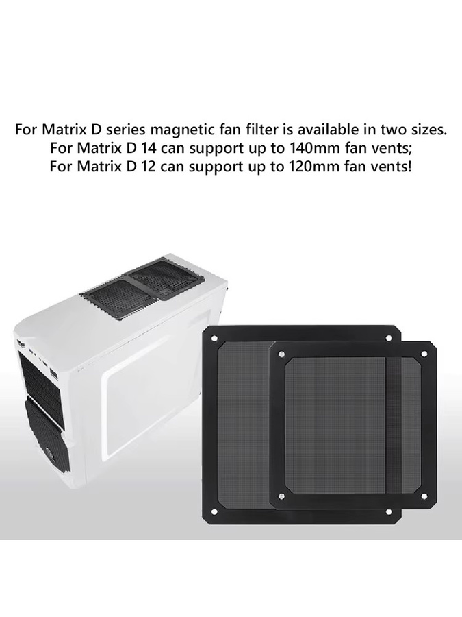 APWIKOGER Magnetischer Staubfilter für PC-Lüfter in Schwarz, Staubschutz-Netzabdeckung für Computergehäuse (8–14 cm) - Bild 7