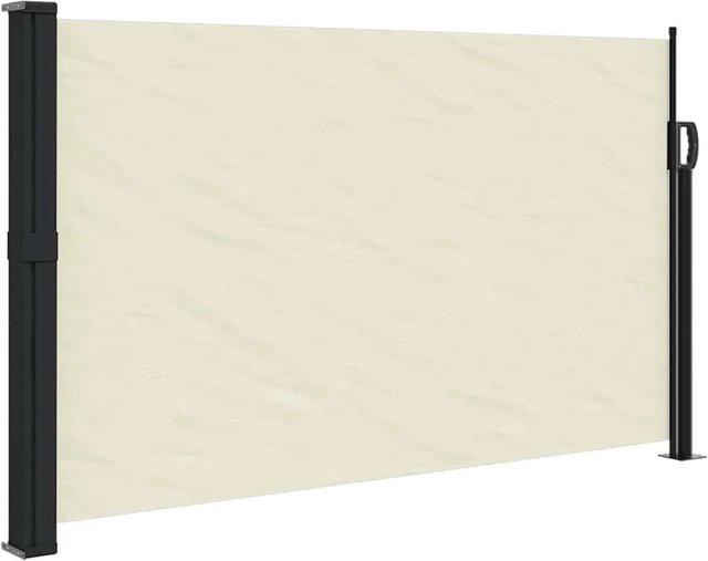 furnicato Seitenmarkise ausziehbar in Creme/Beige mit Polyester und Stahl sowie Aluminium, Breite: 120 cm, Tiefe: 600 cm - Bild 1