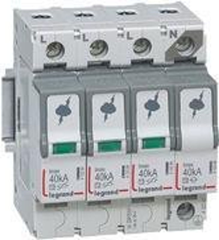 Legrand SPD T2 Überspannungsschutz 40kA 3P+N 4M Grau 412247 - Bild 2