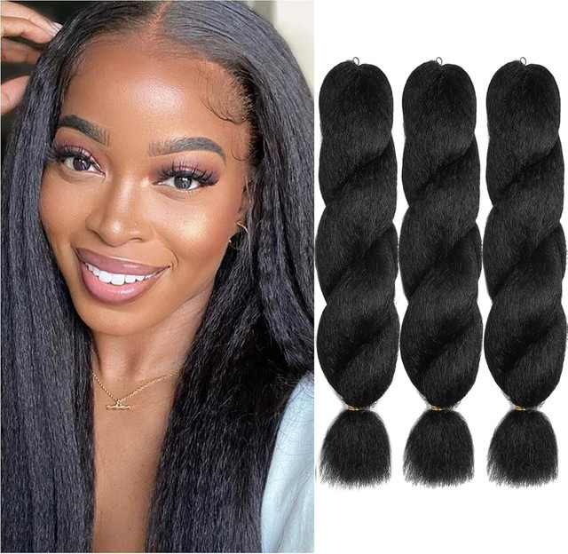 Vixen Crochet Bundles Häkelhaar, 26 Zoll, Schwarz, Synthetik, Damen - Bild 1