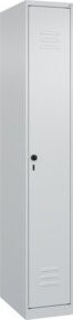 C+P Spind Classic PLUS Spind mit 1 Abteil und mittiger Trennwand in Grau, H x B x T: 185 x 30 x 50 cm - Bild 1