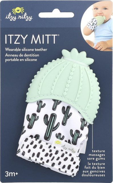 Itzy Ritzy Itzy Mitt tragbare Silikon-Halterung Kaktus in White und Multicolour, BPA-frei - Bild 1