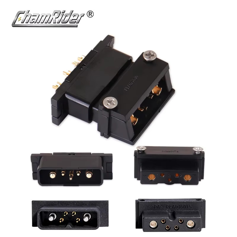 Hailong Stromentladungsstecker in Schwarz als 4 Pins oder 5 Pins Stecker oder Buchse für E-Bike-Teile - Bild 2