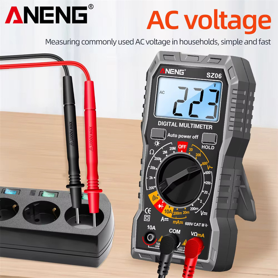 ANENG SZ06 Digitales Smart Multimeter für DC Spannung, Strom, Diode und Ohm mit 2000 Zählungen - Bild 2