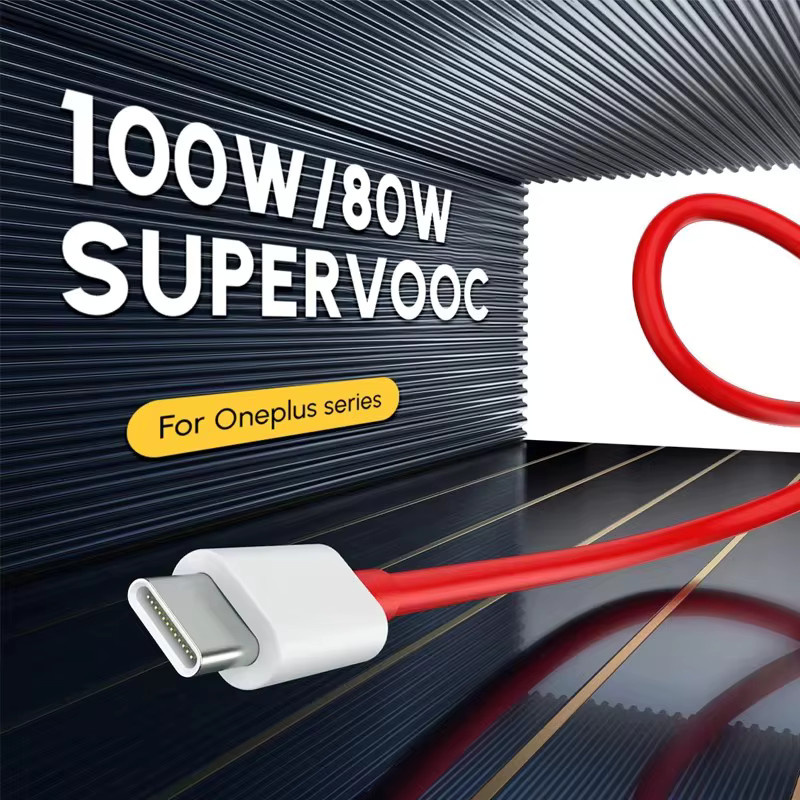 OnePlus 65W 5A USB-C Schnellladekabel für Warp Charge und SuperVOOC in Rot - Bild 2