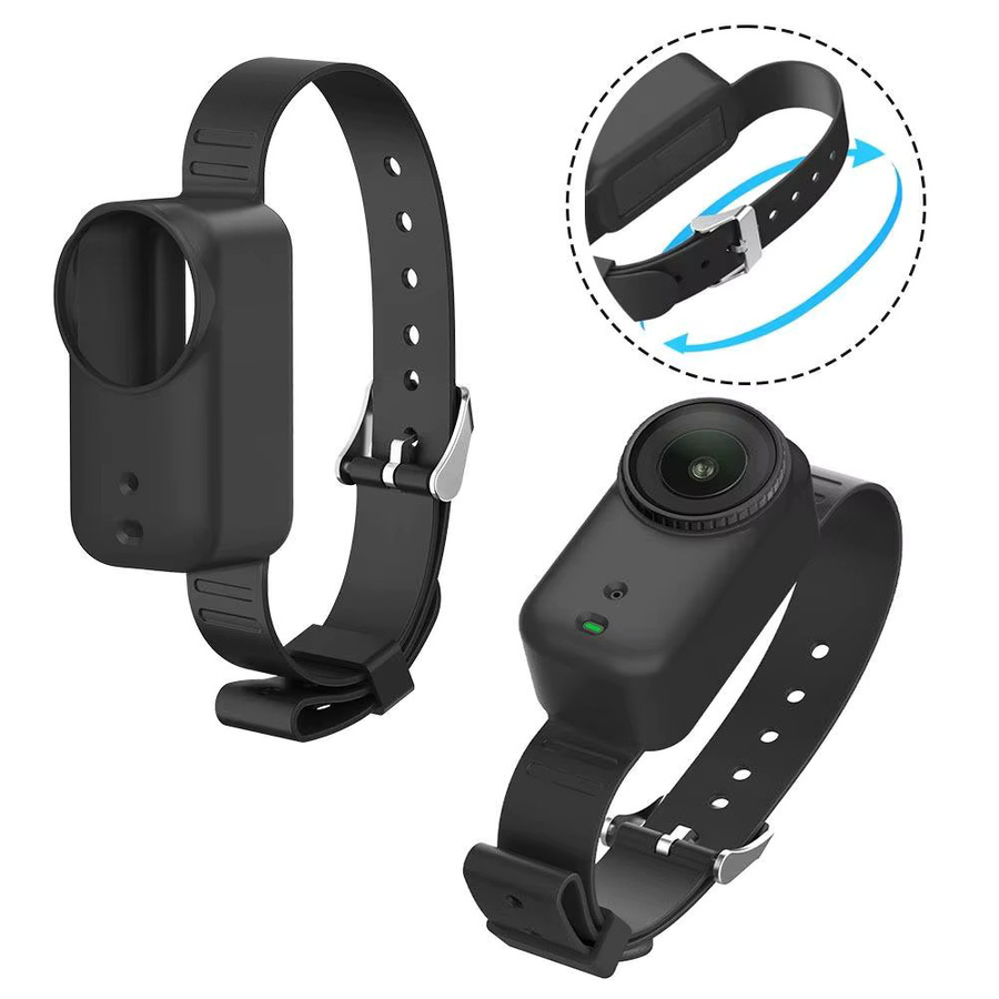 DJI Osmo Nano Multifunktionales Silikon-Handgelenkarmband in Schwarz als verstellbare Schutzhülle und Halterung - Bild 3