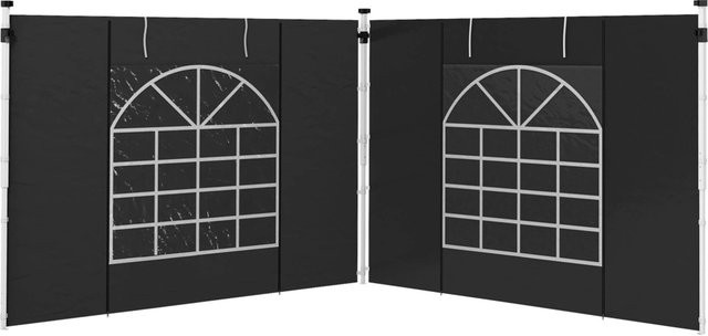Outsunny Pavillon Seitenteile aus Polyester in Schwarz, B/H: 295 x 195 cm - Bild 1