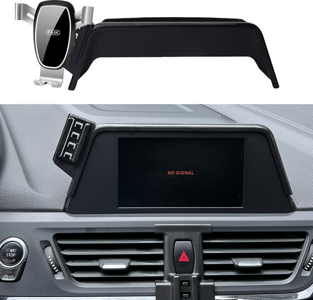Autotelefonhalter für BMW 1er 2012–2018 F20 F21 mit GPS-Halterung in Schwarz - Bild 1