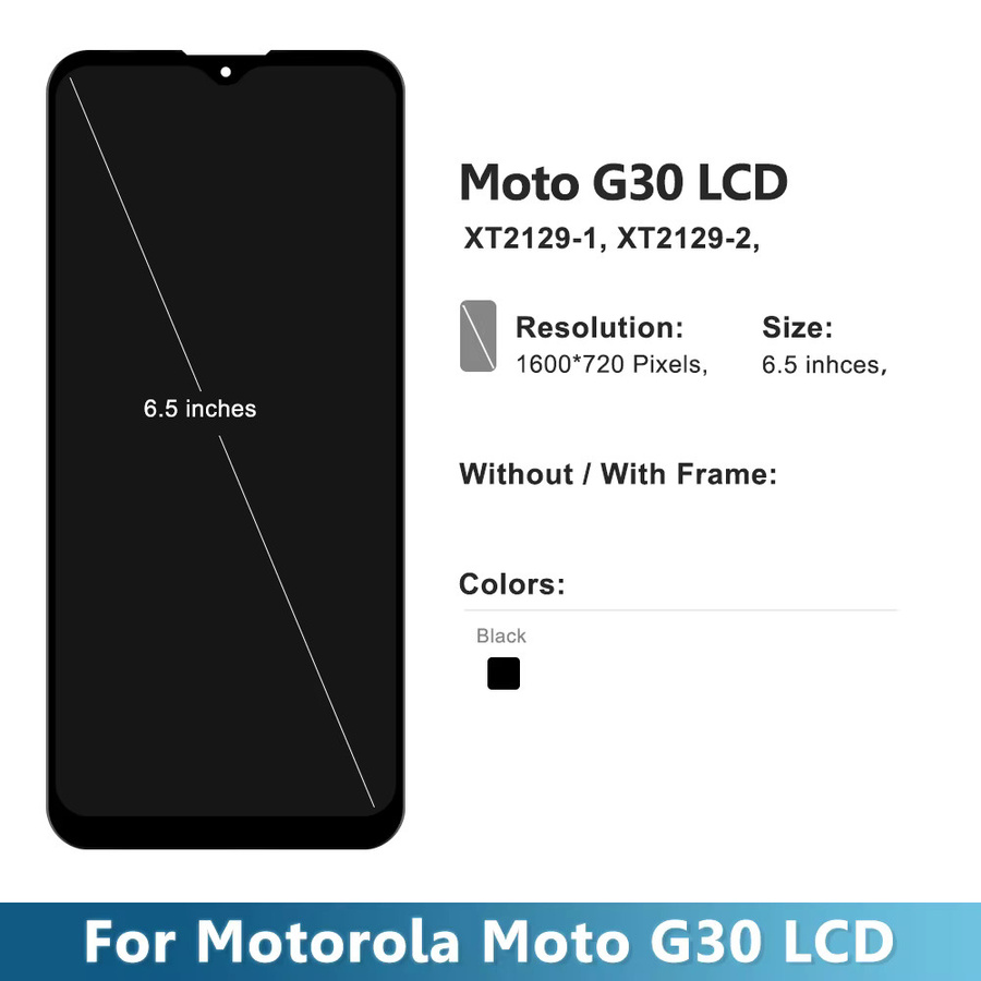 Motorola Moto G30 LCD Display mit Touch Screen und Rahmen in Schwarz, 6,5 Zoll - Bild 3