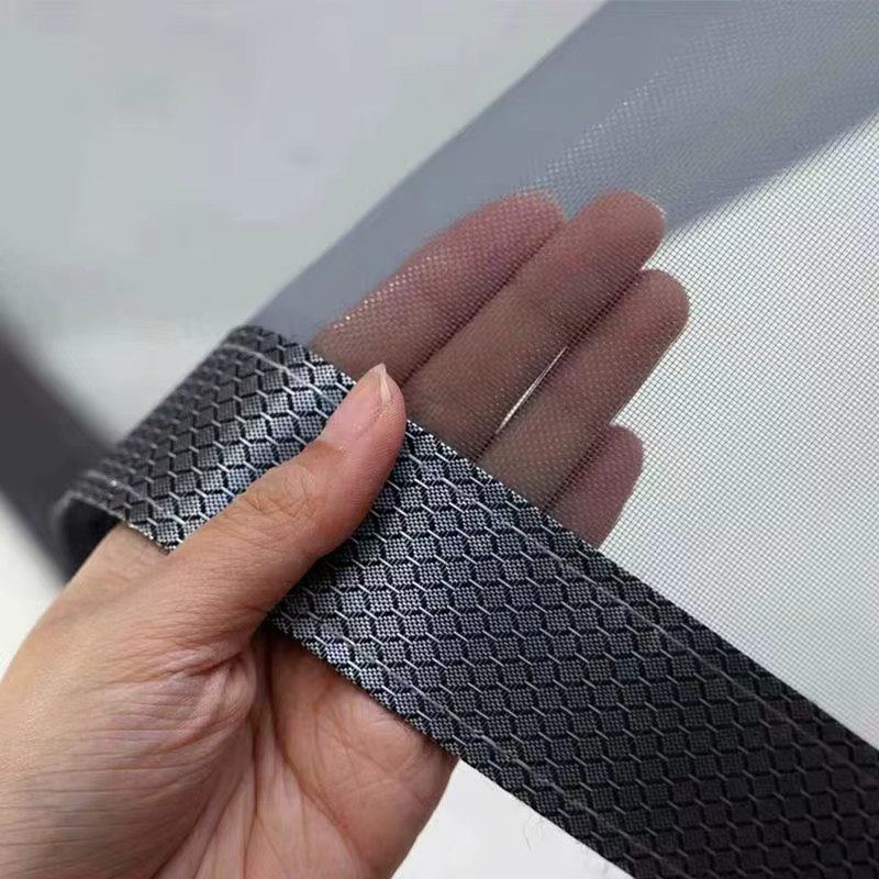 Graues magnetisches Moskitonetz als maßgeschneiderter Vorhang mit automatischem Schließmechanismus für Tür und Schlafzimmer - Bild 2