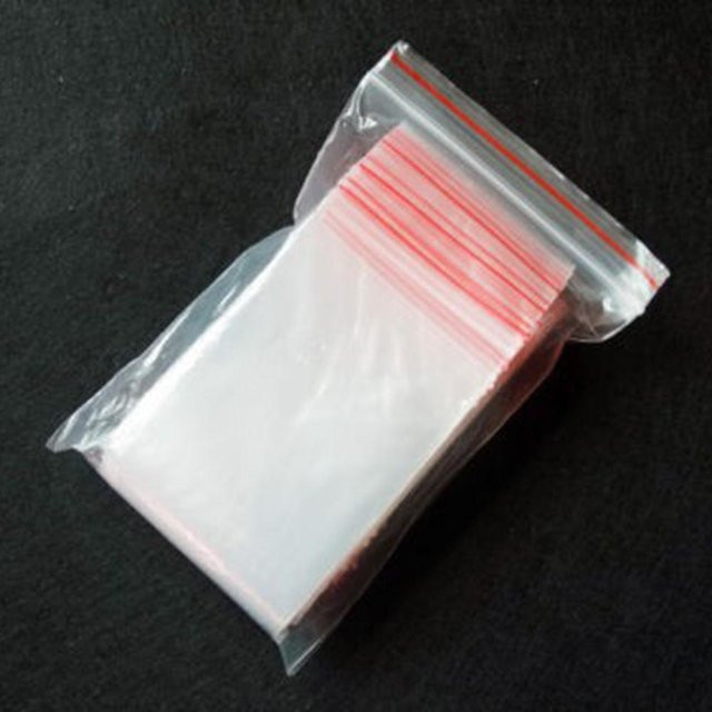 Houspace Wiederverschließbare Zip-Lock-Plastiktüten transparent, 100 Stück, B: 11 cm, H: 16 cm - Bild 1