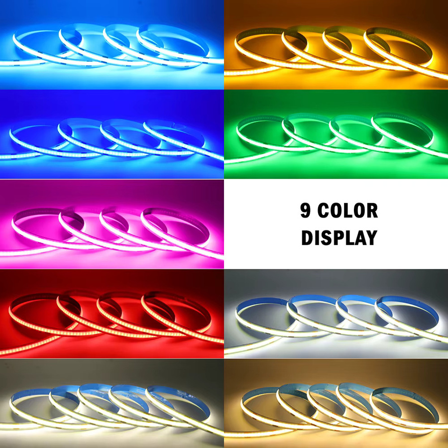 HAGAHA COB LED Streifen RGB Multicolour 5V mit 320 LEDs pro Meter, selbstklebend - Bild 3