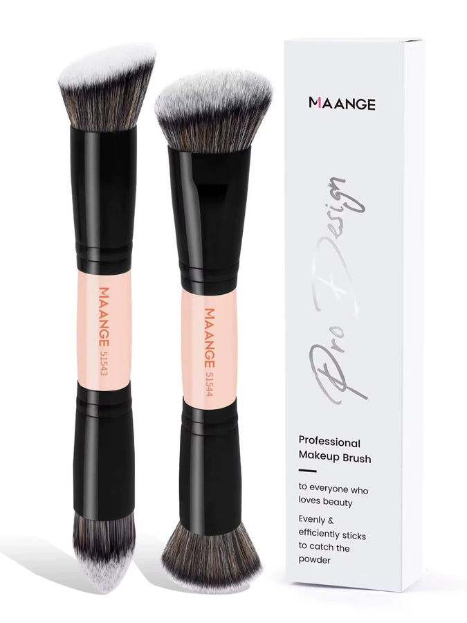 MAANGE Foundation Contour Dual-Ended Make-up-Pinsel, Unisex - Bild 4