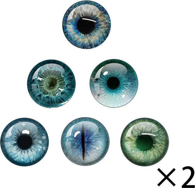 MSCHENGDORIS Blyth BJD Puppe Auge Bling Drachen Augen, 12-teiliges Set, Glas, Fantasy, Zubehör - Bild 1