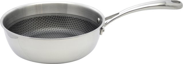 Elo Sauteuse RELIEF aus Edelstahl mit Glasdeckel, Silber, Durchmesser: 20 cm - Bild 1