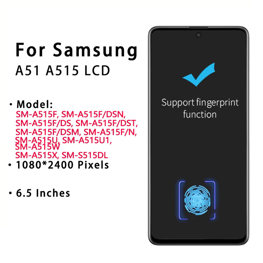 Samsung A51 Ersatz Display mit AMOLED LCD Touch Screen Digitizer in Schwarz für SM-A515F/DS - Bild 2