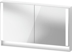 Duravit Uni Spiegelschrank Typ F Qatego, weiß, wandhängend, 2 Türen, mit LED-Beleuchtung und Sensorschalter, B: 120 cm, H: 75 cm, T: 15,5 cm - Bild 1