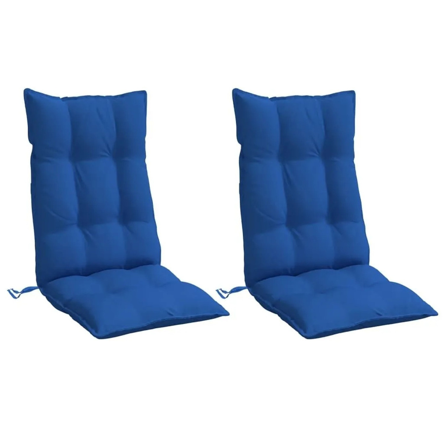 vidaXL Hochlehner-Auflagen 2er-Set aus wasserabweisendem Oxford-Gewebe in Königsblau, B/H: 120 x 50 cm - Bild 2