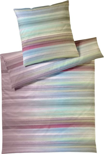 Bettwäsche SWOOSH Jersey mit Kissenbezug in Multicolour, Baumwolle, B/H: 135 x 200 cm und 80 x 80 cm - Bild 1