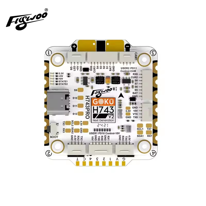 Flywoo GOKU H743 PRO Stack Flugcontroller mit G55M AM32 55A 4in1 ESC 30x30 mm - Bild 2