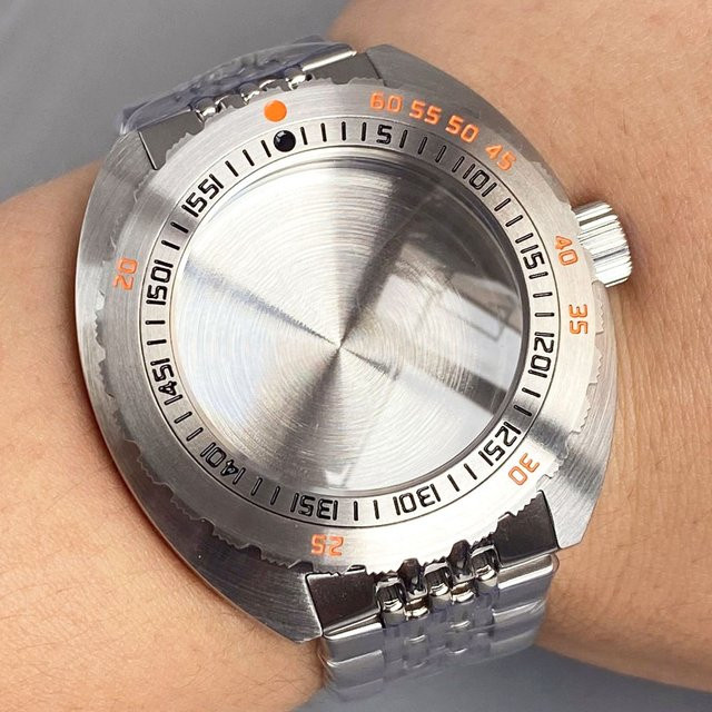 Tandorio Uhrengehäuse Taucheruhr, Edelstahl, Silber, 42 mm, Automatikwerk - Bild 1