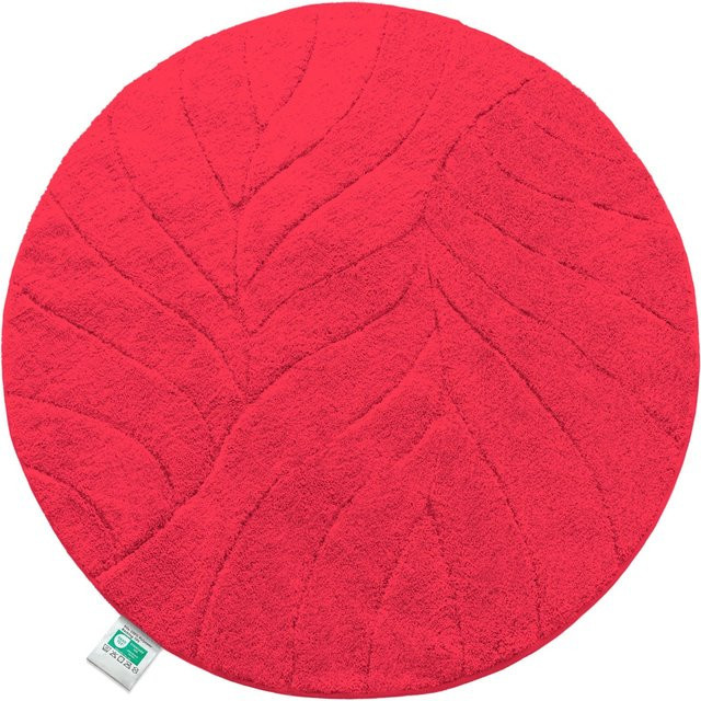 Floordirekt Badematte Maris Badteppich rund in Rot mit Durchmesser: 30 cm - Bild 1