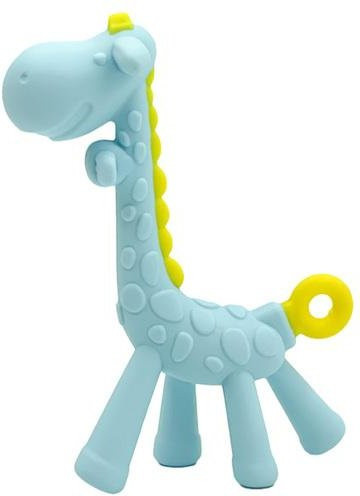 yangyizhi Baby-Giraffe Beißring aus Silikon in Blau, BPA-freies Kauspielzeug zur Beruhigung des Zahnfleisches für Säuglinge - Bild 1