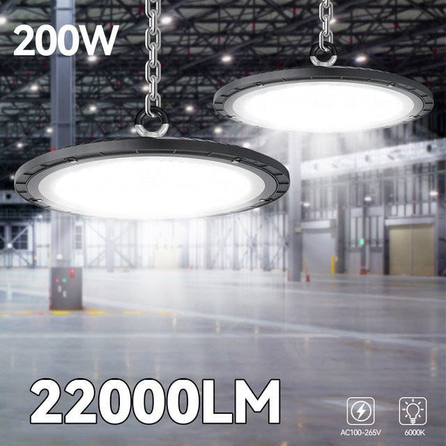 Arbrac UFO LED High Bay Industriebeleuchtung IP65 wasserdicht, Cool White - Bild 1