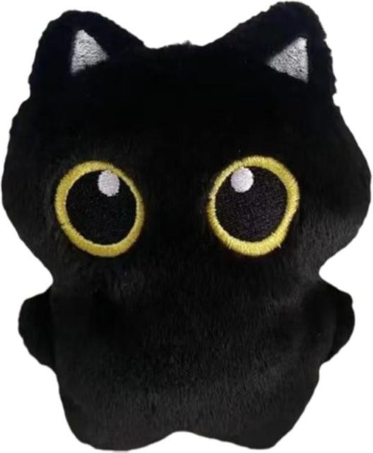 Schlüsselanhänger Schwarze Katze, Plüschtier, Unisex - Bild 1