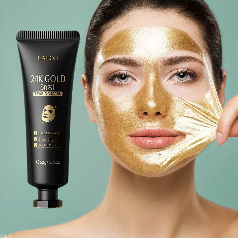 LAIKOU 24K Gold Schnecken-Kollagen Peel-Off Maske, 50g - Bild 2