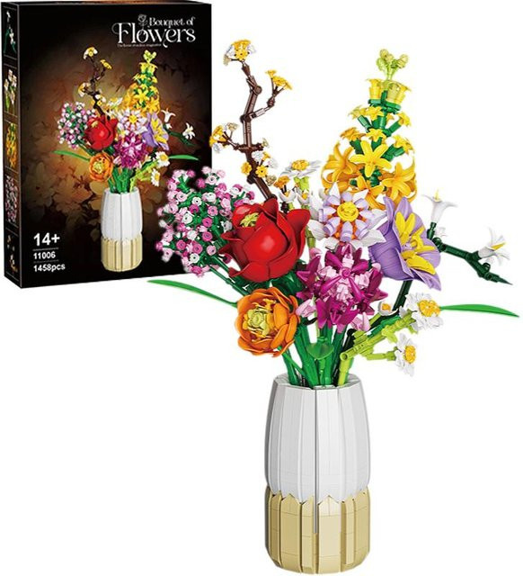 Blumenstrauß-Baustein-Set, 1458 Teile, ab 14 Jahren - Bild 1