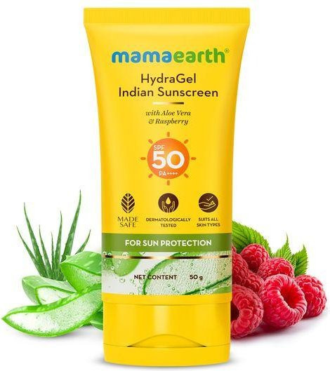 Mamaearth HydraGel Sonnenschutz, LSF 50, Aloe Vera, 50 g - Bild 1