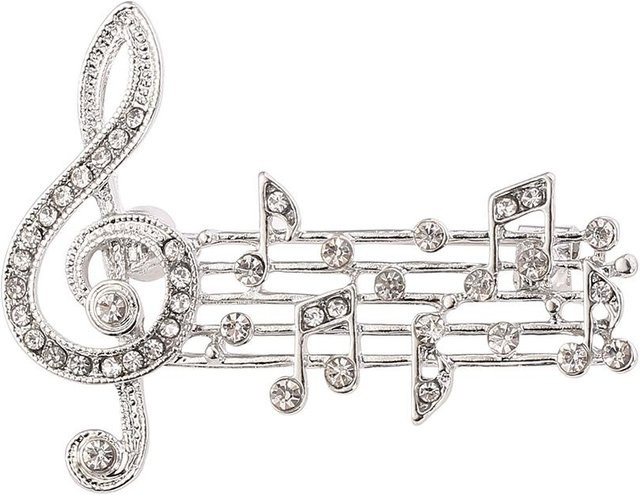 NATAWA Brosche, Emaille, Silber, Zirkonia, Kristall, Damen - Bild 1