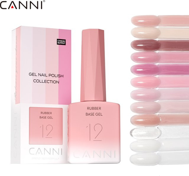 CANNI Gummi-Basisgel, 9 ml, TPO/HEMA-frei, Soak Off UV-LED-Nagelgel - Bild 1