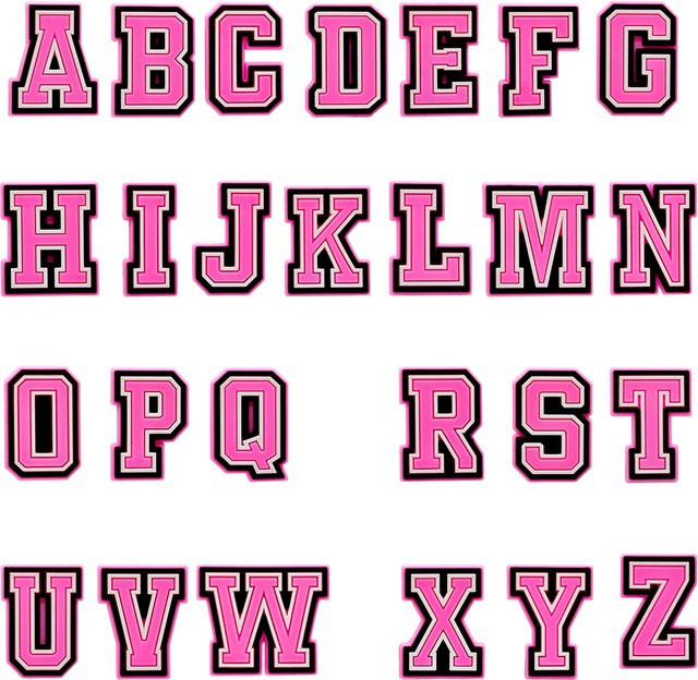 Schuhanhänger PVC, Alphabet-Buchstaben, rosa, Unisex - Bild 1