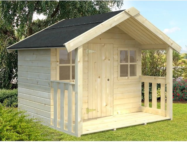 Palmako Spielhaus Felix aus Holz in Natur mit kleiner Terrasse und Acrylglasfenstern B/T/H: 216 x 169 x 184 cm - Bild 1