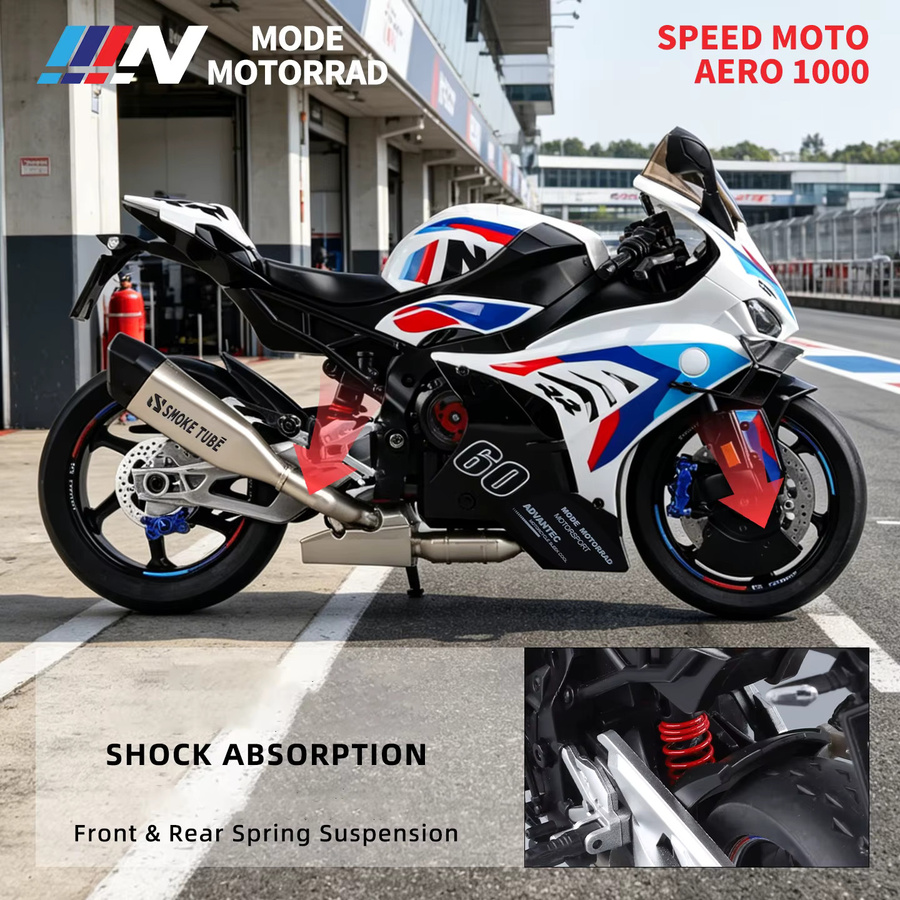 WELLY S1000RR Schlüssel-Sprühmodell, Motorrad-Modell, 1:9, mit Sound und Licht - Bild 2