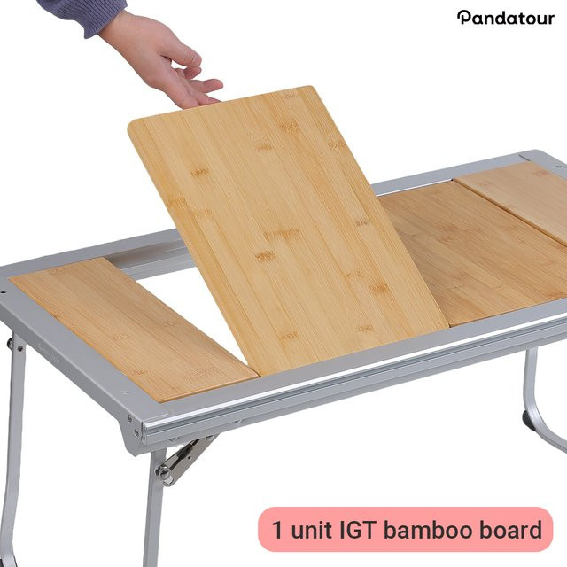 Pandatour Camping IGT Einheit 1 Bambus-Klappgestell in Braun für Picknick und Outdoor-Kochen - Bild 1
