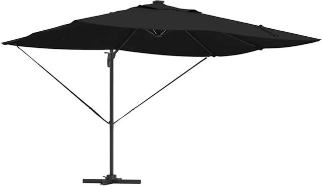 vidaXL Ampelschirm Roma Schwarz aus Aluminium und Polyester B/T/H: 352 x 251 x 265 cm - Bild 1