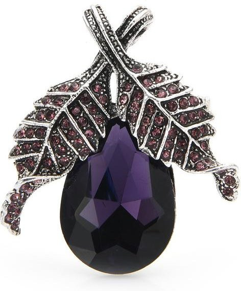 YIRAN Jewelry Brosche, Strass, Quaste, violett, Damen, Unisex - Bild 1