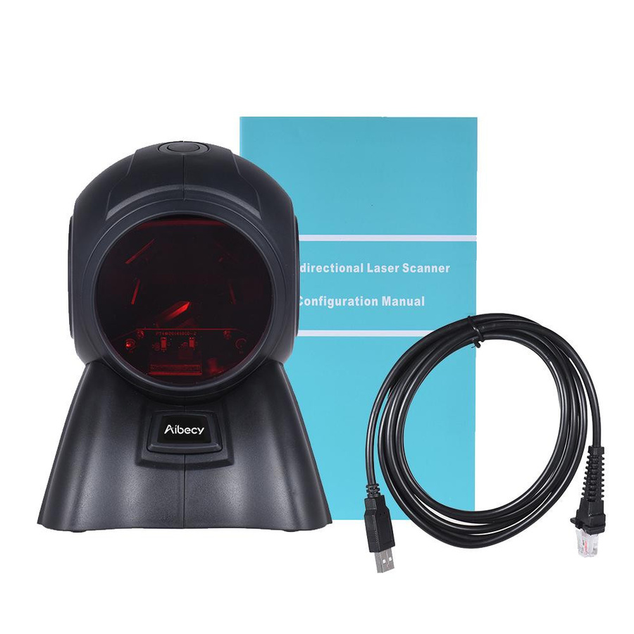 Aibecy Omnidirektionaler 1D USB-Orbit-Barcode-Scanner in Schwarz mit 20-Zeilen-Scan und 1800 t/s Geschwindigkeit - Bild 9