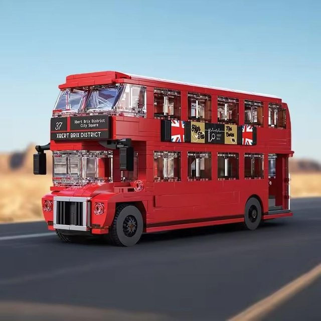 Britischer Retro Doppeldeckerbus, Bausteine, 745 Teile - Bild 1