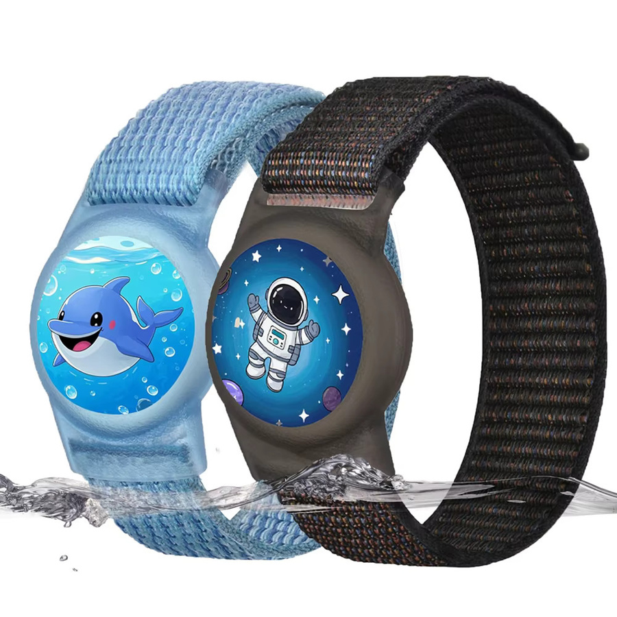 SZKOSTON Wasserdichtes Nylon-Armband für Apple AirTag als verstellbare Schutzhülle für Kinder und Erwachsene - Bild 3