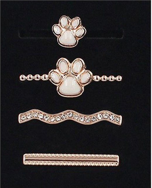 DITIPOO Anhänger Katzenpfote, Diamant, Zirkonia, Messing, gray, Unisex - Bild 1