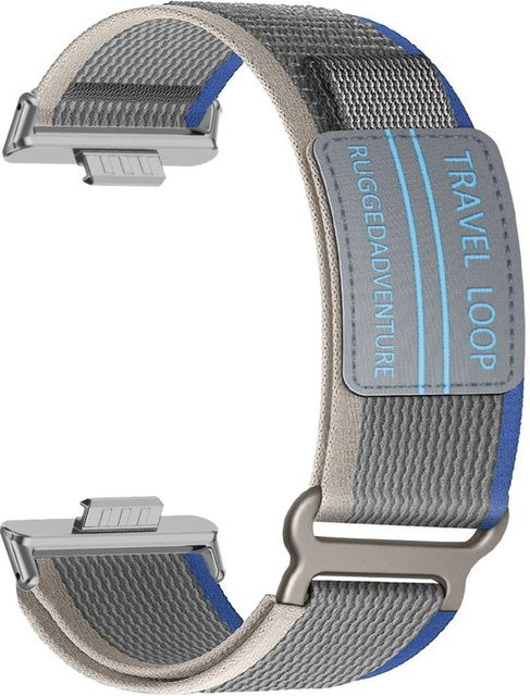 XIAOLU Uhrenarmband Nylon, Silber, Blau, Unisex - Bild 1