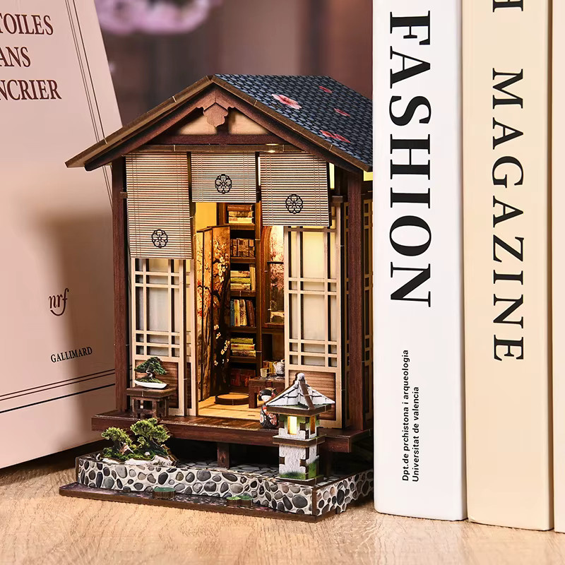 Battoom DIY Holz-Puppenhäuser als Buchstütze, 3D-Puzzle, Holz - Bild 2